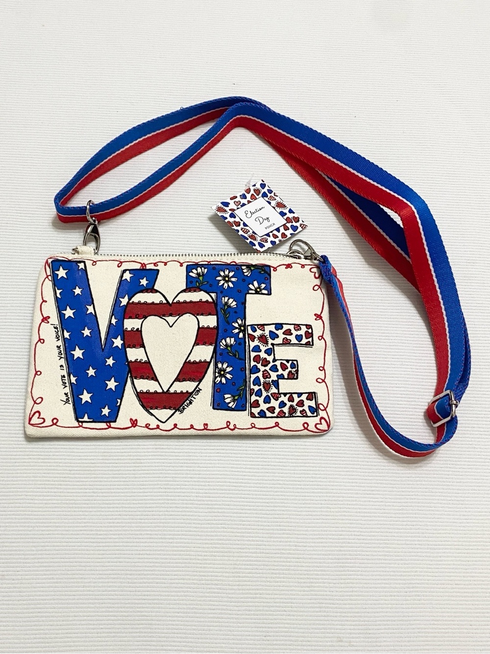Brighton Election Day 2024 Vote Crossbody Canvas Pouch